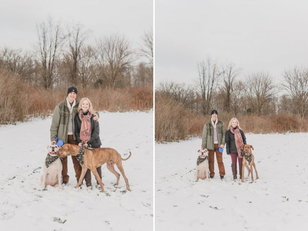 A Snowy Family Engagement Session | Samantha Zenewicz Photography