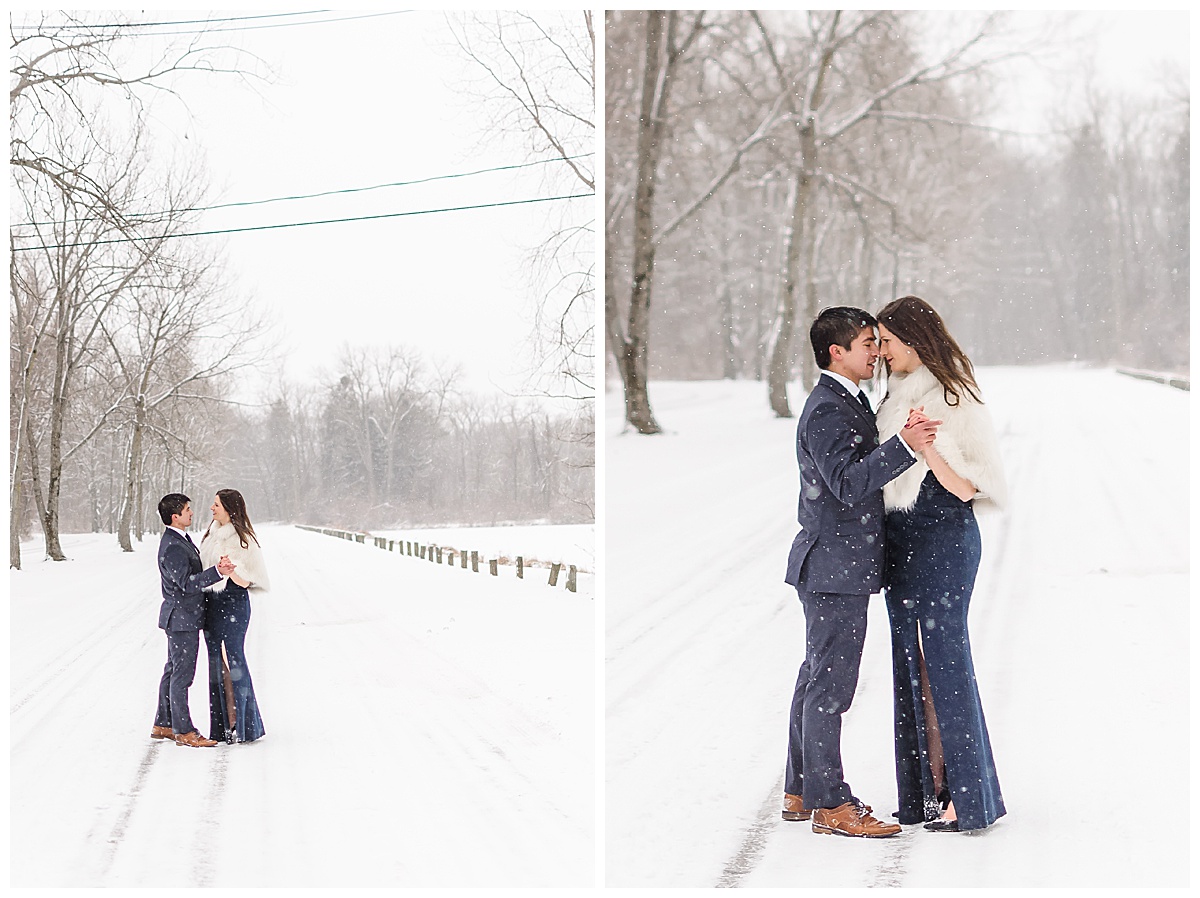 A Snowy Engagement Session on Presque Isle | Erie Pa Engagement | Samantha Zenewicz Photography