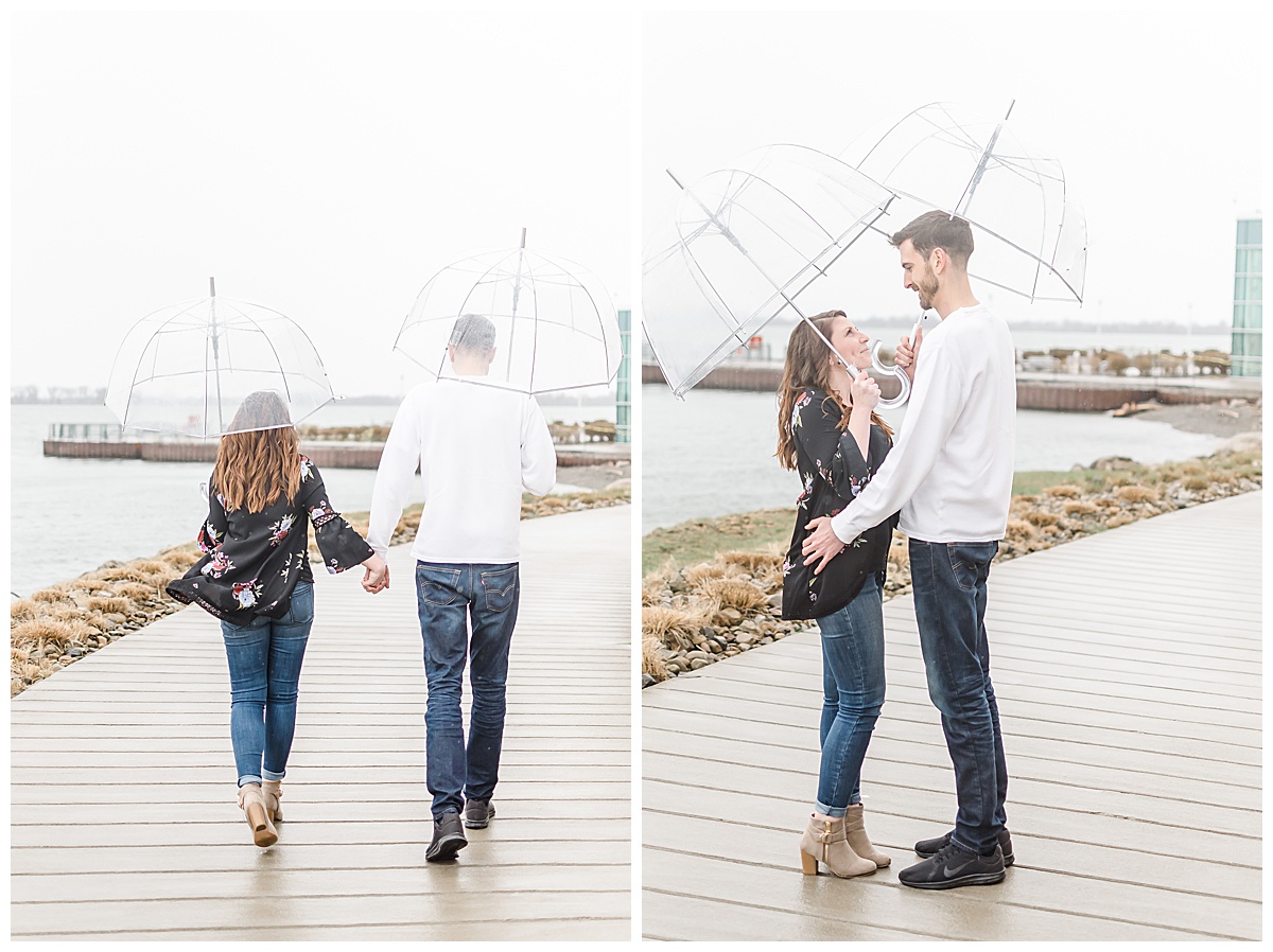 A Rainy Bayfront Engagement Session | Erie Pa Engagement Session | Pennsylvania Wedding Photographer | Samantha Zenewicz Photography